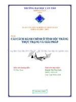 LUẬN văn LUẬT HÀNH CHÍNH cải CÁCH HÀNH CHÍNH ở TỈNH sóc TRĂNG THỰC TRẠNG và GIẢI PHÁP 