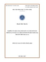 Nghiên cứu khả năng phân hủy của polyetylen trong sự có mặt của một số muối stearat kim loại chuyển tiếp (mn, fe, co)  tt