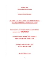 Tổ chức các hoạt động ngoại khóa trong dạy học sinh học 6 (tt) 