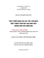 Phát triển năng lực dạy trẻ làm quen biểu tượng toán học cho sinh viên ngành giáo dục mầm non (tt) 