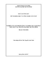 Nghiên cứu giải pháp nâng cao hiệu quả giáo dục thể chất tại trường đại học quảng bình (tt) 