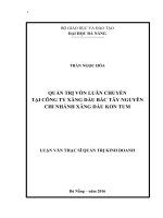 Quản trị vốn luân chuyển tại công ty xăng dầu bắc tây nguyên   chi nhánh xăng dầu kon tum