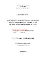 Bồi dưỡng năng lực tự giải quyết vấn đề cho học sinh trong dạy học một số kiến thức phần cơ học vật lí lớp 10 với sự hỗ trợ của bài tập vật lí (tt) 