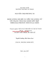 Định lượng độ rối và viễn tải lượng tử với trạng thái hai mode kết hợp thêm hai photon tích SU(2) chắn (tt) 