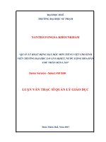 Quản lý hoạt động dạy họctiếng việt cho sinh viên ở trường đại học savannakhet (tt) 