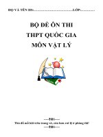 BỘ ĐỀ ÔN THI THPT QUỐC GIA MÔN VẬT LÝ CÓ ĐÁP ÁN