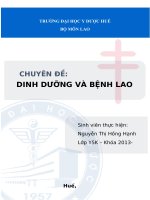 Chuyên đề dinh dưỡng