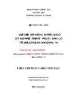 Vận dụng dạy học giải quyết vấn đề dạy học phần “điện từ” vật lý 11 nâng cao với sự hỗ trợ của công nghệ thông tin (tt) 