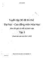 tuyển tập đề thi thử THPT quốc gia môn hóa (có lời giải chi tiết)