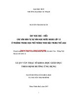 Dạy học đọc   hiểu các văn bản tự sự văn học nước ngoài lớp 12 ở trường trung học phổ thông theo đặc trưng thể loại  (tt) 