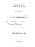 Khảo sát tính chất phi cổ điển của trạng thái hai mode SU(1,1) (tt) 