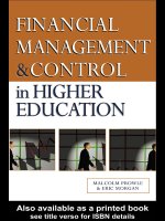 Financial management and control in higher education malcolm prowle and eric morgan 