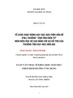 Tổ chức hoạt động dạy học dựa trên vấn đề (PBL) chương “ cảm ứng điện từ ” môn điện học hệ cao đẳng với sự hỗ trợ của phương tiện dạy học hiện đại  (tt) 
