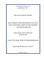Quản trị quan hệ khách hàng tại ngân hàng TMCP phát triển tp  hồ chí minh – chi nhánh đắk lắk (HDBank đắk lắk)