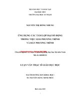 Ứng dụng các tấm lợp đại số động trong việc giải phương trình và bất phương trình (tt) 