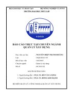 Báo cáo thực tập chuyên ngành quản lý xây dựng