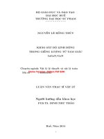 Khảo sát độ linh động trong giếng lượng tử tam giác ingan gan (tt) 