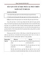 BÀI TẬP CUỐI  KỲ HỌC PHẦN: SỰ PHÁT TRIỂN NGÔN NGỮ Ở TRẺ EM