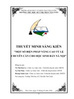 SÁNG KIẾN MỘT SỐ BIỆN PHÁP NÂNG CAO TỶ LỆ CHUYÊN CẦN CHO HỌC SINH BẢN NÀ NỌI”