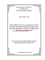 Phát triển năng lực giải quyết vấn đề qua dạy học đọc hiểu văn bản bằng phương pháp webquest  (ttt) 