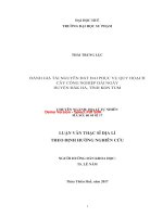 Đánh giá tài nguyên đất đai phục vụ quy hoạch cây công nghiệp dài ngày ở huyện đắk hà, tỉnh kon tum” (tt) 