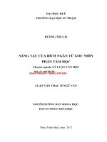 Sáng tác của bích ngân từ góc nhìn phân tâm học ( (tt) 