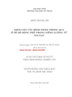 Khảo sát cấu hình nhám thông qua tỉ số độ rộng phổ thông trong giếng lượng tử inn gan ( (tt) 