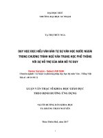 Dạy học đọc hiểu văn bản tự sự văn học nước ngoài trong chương trình ngữ văn THPT với sự hỗ trợ của bản đồ tư duy (tt) 