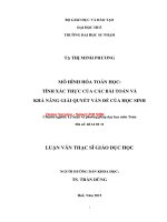 Mô hình hóa toán học tính xác thực của các bài toán và khả năng giải quyết vấn đề của học sinh (tt) 