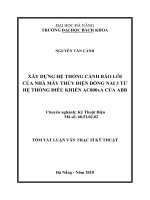 Xây dựng hệ thống cảnh báo lỗi của nhà máy thủy điện đồng nai 3 từ hệ thống điều khiển AC800xA của ABB