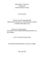 Tổ chức dạy học theo hợp đồng một số chủ đề tích hợp các môn khoa học tự nhiên ở trường trung học cơ sở  (tt) 