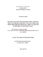 Tổ chức dạy học một số kiến thức chương “mắt  các dụng cụ quang” vật lý 11 nâng cao THPT theo phương pháp dựa trên vấn đề với sự hỗ trợ của bản đồ tư duy (tt) 