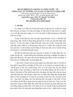 QUAN ĐIỂM CỦA ĐẢNG VÀ NHÀ NƯỚC  VỀ  CÔNG TÁC TƯ TƯỞNG, LY LUẬN VÀ QUẢN LÝ BÁO CHÍ