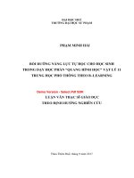 Bồi dưỡng năng lực tự học cho học sinh trong dạy học phần quang hình học vật lý 11 trung học phổ thông theo b learing  (tt) 