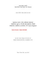 Khảo sát cấu hình nhám thông qua tỉ số độ rộng phổ trong giếng lượng tử zno mgzno (tt) 