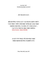 Bồi dưỡng năng lực vận dụng kiến thức vào thực tiễn cho học sinh qua dạy học nhóm chương lượng tử ánh sáng vật lí 12 THPT (tt) 