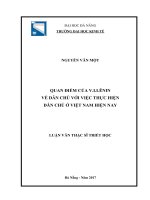 Quan điểm của v i lênin về dân chủ với việc thực hiện dân chủ ở việt nam hiện nay
