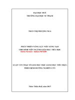 Phát triển năng lực viết sáng tạo cho sinh viên ngành giáo dục tiểu học (tt) 
