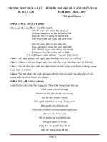 16 đề thi học kỳ 2 môn ngữ văn 10 có đáp án