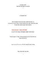 Một số biện pháp giáo dục môi trường và vệ sinh an toàn thực phẩm trong dạy học môn hóa học ở trường THPT (tt) 