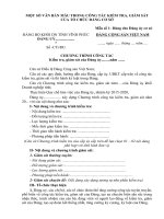 Một Số Văn Bản Mẫu Trong Công Tác Kiểm Tra, Giám Sát Của Tổ Chức Đảng Cơ Sở