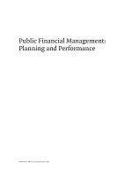 Public financial management planning and performance 