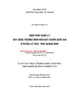 Biện pháp quản lý xây dựng trường MN đạt chuẩn quốc gia ở huyện lệ thủy, tỉnh quảng bình (tt) 