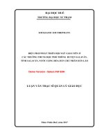 Biện pháp phát triển đội ngũ giáo viên ở các trường trung học phổ thông huyện salavăn, tỉnh salavăn nước cộng hòa dân chủ nhân dân lào (tt) 