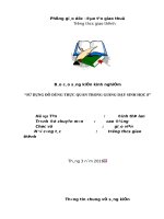 Sáng kiến kinh nghiệm SỬ DỤNG ĐỒ DÙNG TRỰC QUAN TRONG GIẢNG DẠY SINH HỌC 8