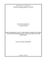 Đánh giá hiệu quả đầu tư phát triển cơ sở hạ tầng vùng nông thôn mới trường hợp xã mỹ lâm, huyện hòn đất, tỉnh kiên giang 