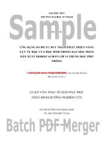 Ứng dụng sơ đồ tư duy nhằm phát triển năng lực tự học cho học sinh trong dạy học phần dẫn xuất hidrocacbon hóa học lớp 11 trung học phổ thông  (tt) 