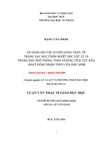 Sử dụng bài tập có nội dung thực tế trong dạy học phần nhiệt học vật lý 10 THPT theo hướng tích cực hóa hoạt động nhận thức của học sinh (tt) 