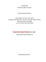 Phát triển năng lực thực hành cho học sinh thông qua tổ chức dạy học nhóm chương “ động lực học chất điểm ” vật lí 10 trung học phổ thông (tt) 