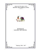 KẾ HOẠCH GIÁO DỤC NHÀ TRƯỜNG NĂM HỌC 2016 -2017